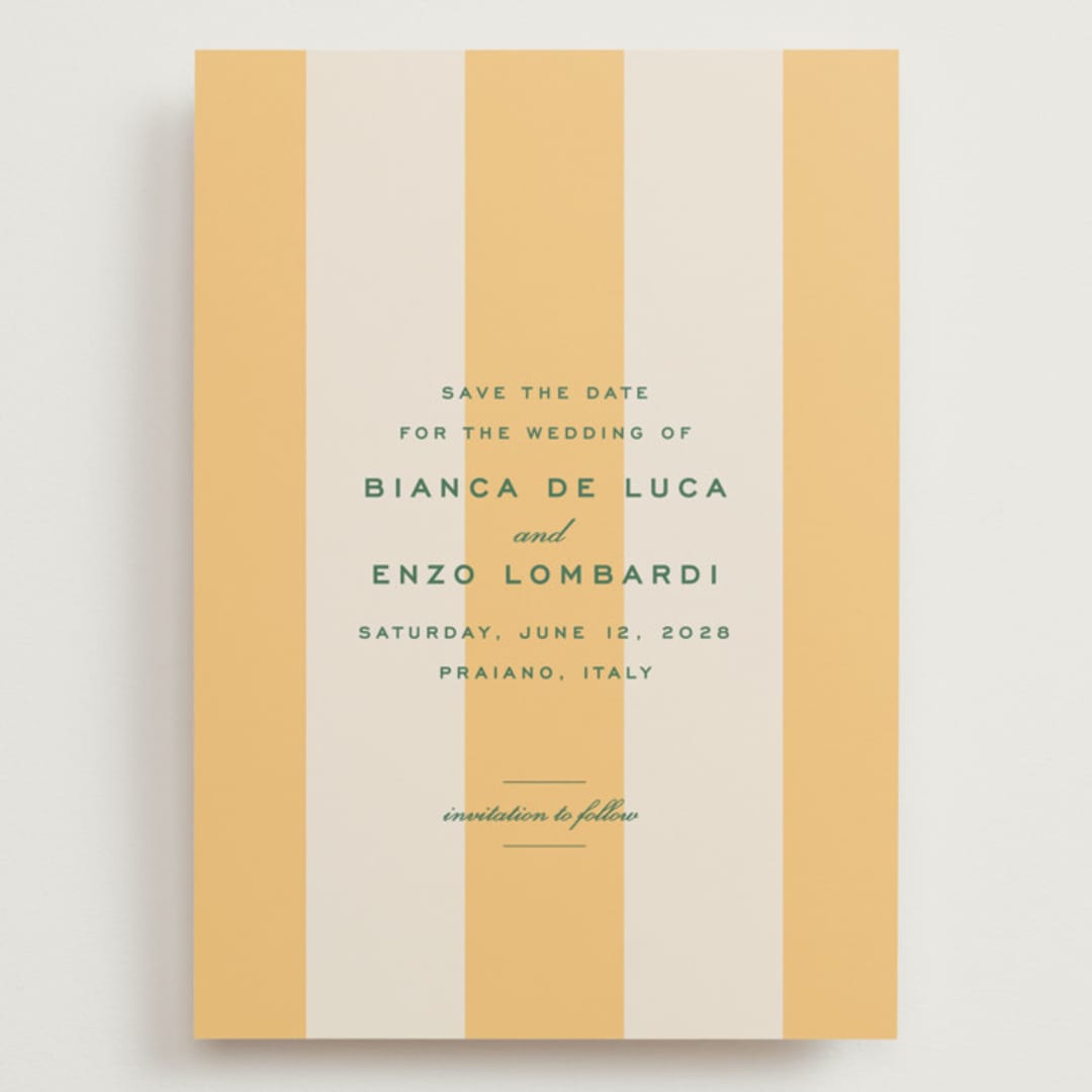 "Campania" - Save the Dates in Sorbetto by Megan Davis - Front