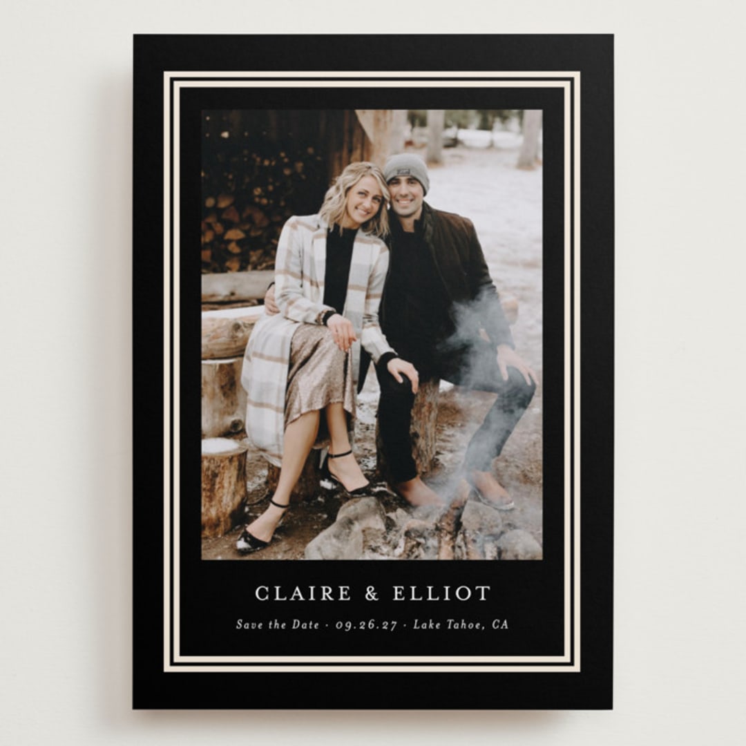 "Preppy Frame" - Save the Dates in Tuxedo by Carolyn MacLaren - Front