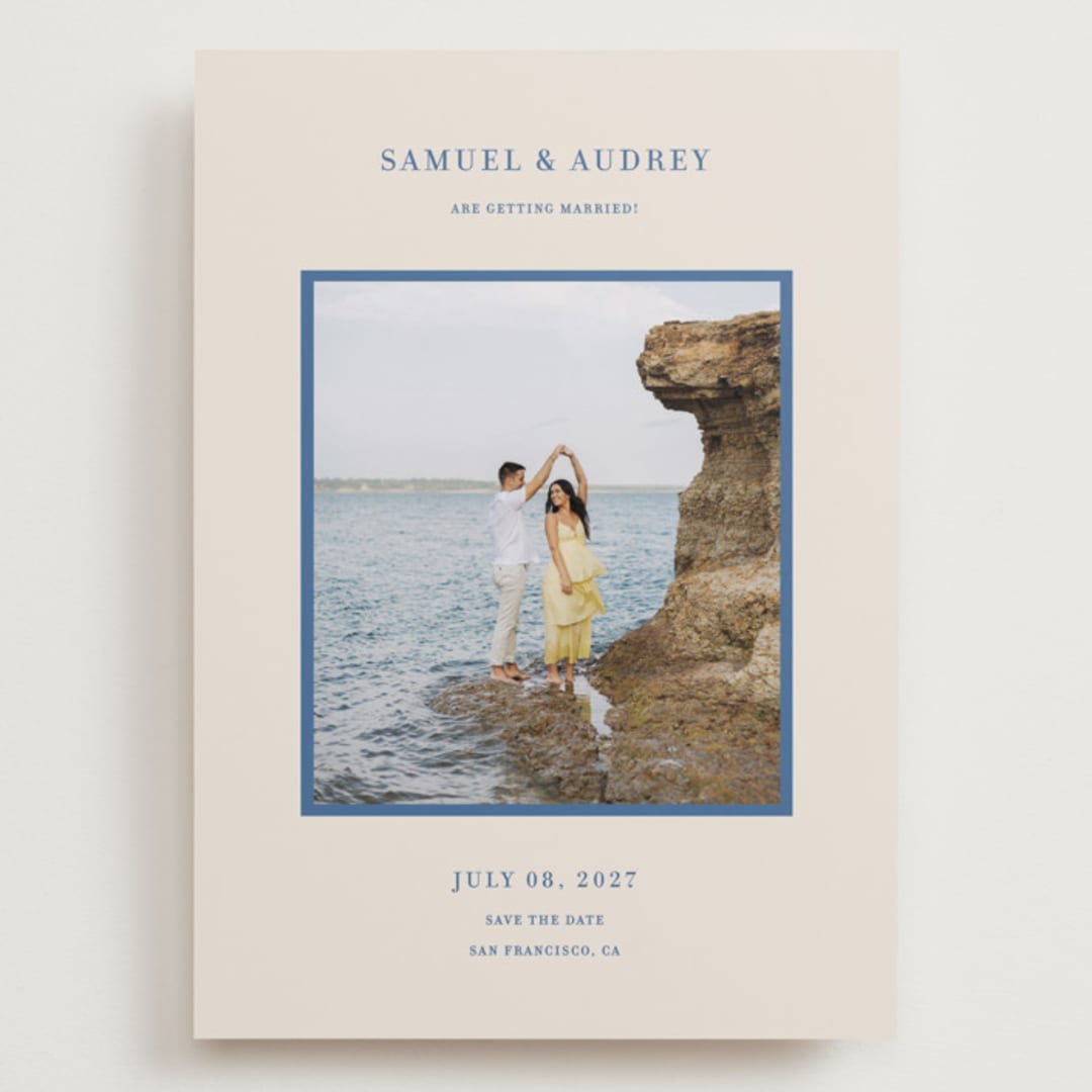 "Bermuda" - Save the Dates in Beach Blue by Ani Somi - Front