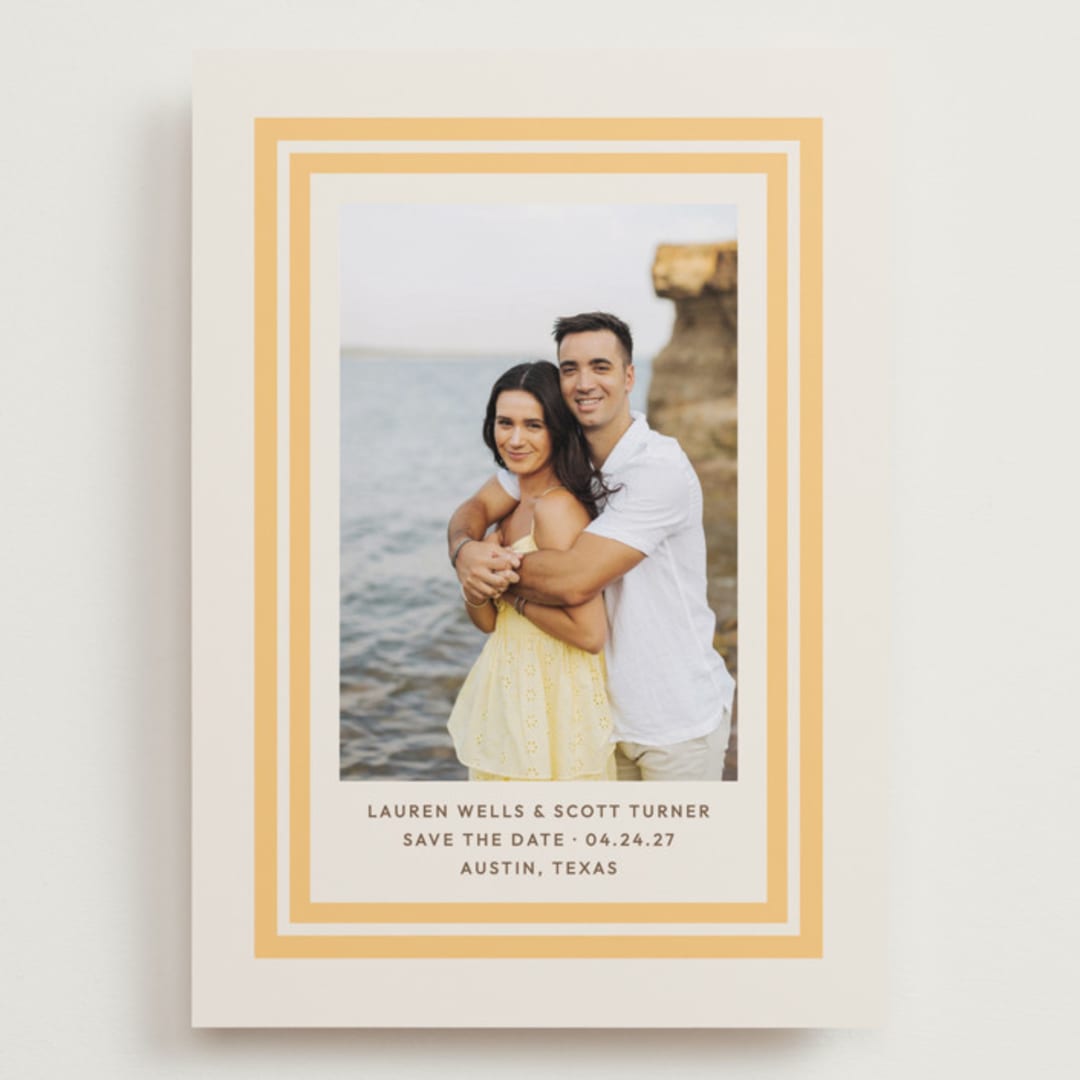 "Negroni" - Save the Dates in Sunflower by Megan Davis - Front