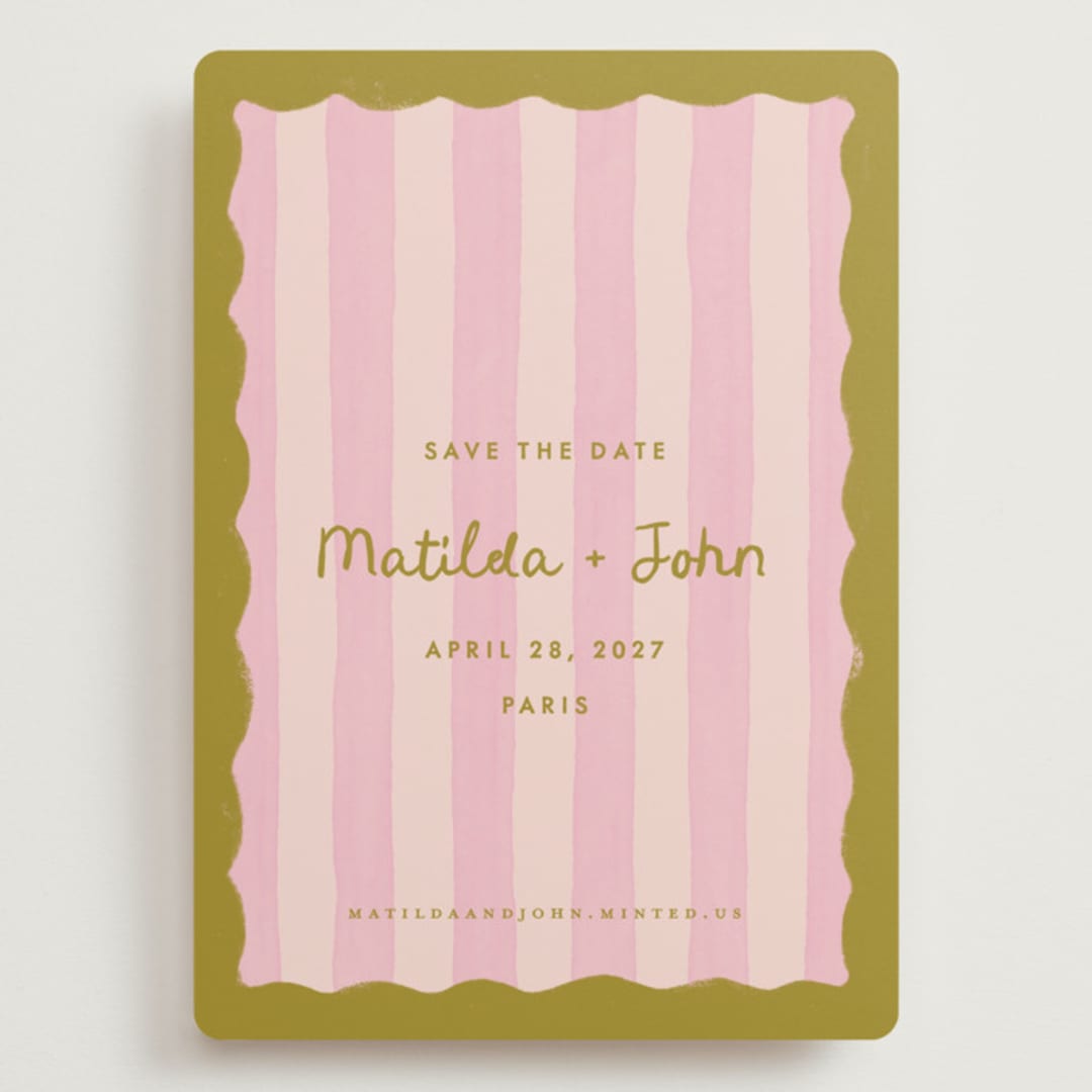 "Paris" - Save the Dates in Macaron by Pink House Press - Front