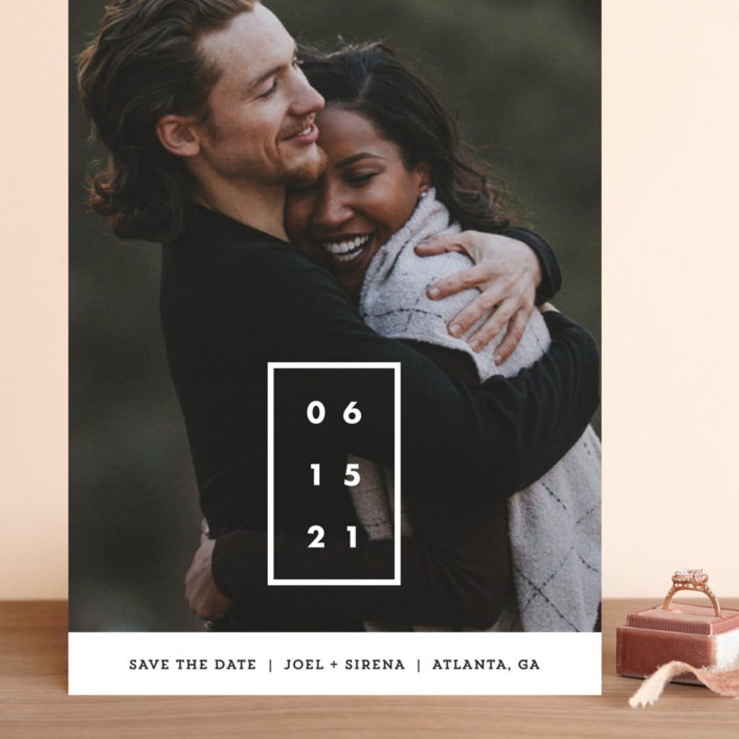 "Cherished Date" - Save the Dates in Pearl by Chryssi Tsoupanarias - Front