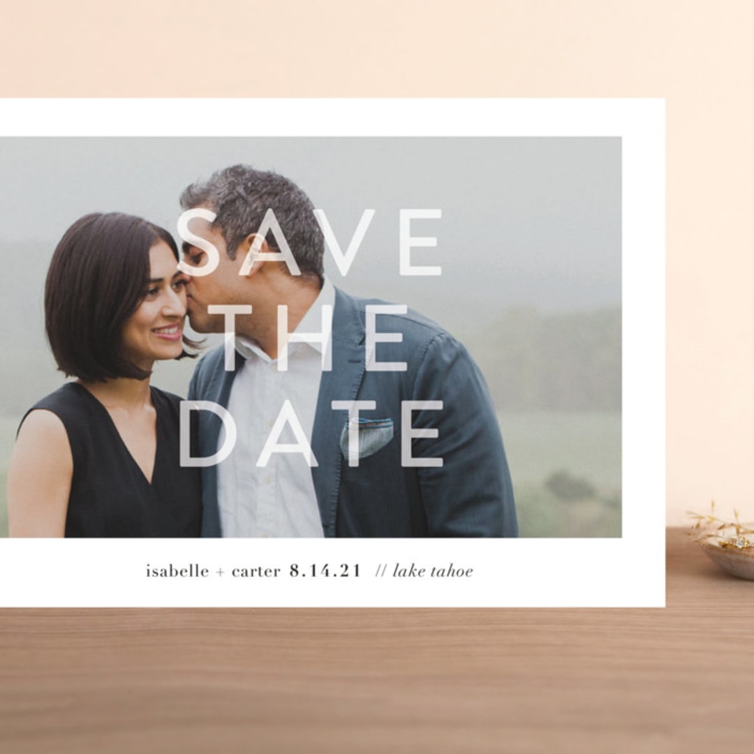 "You + Me" - Save the Dates in Snow by Robin Ott - Front
