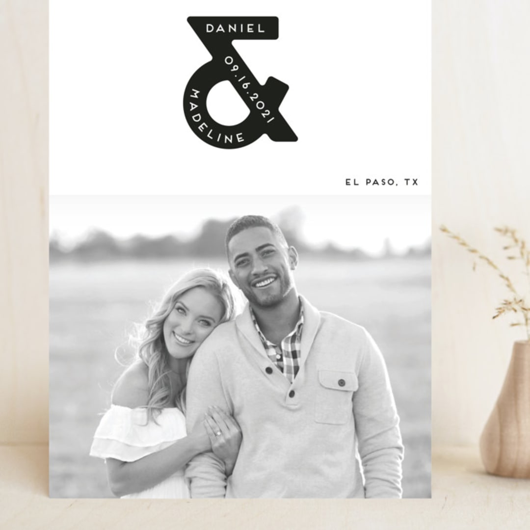 "Ampersand us" - Save the Dates in Fog by Gwen Bedat - Front