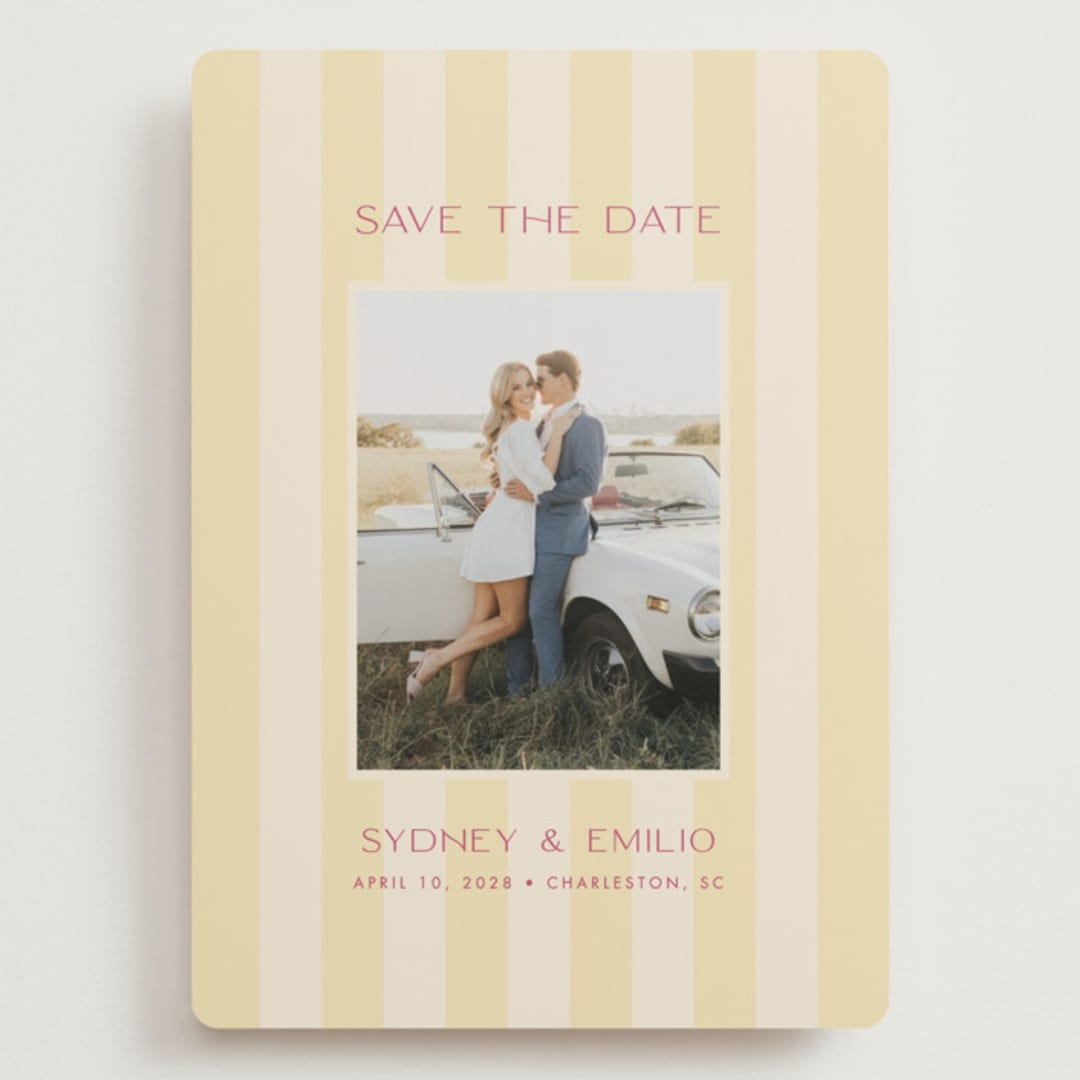 "palmetto" - Save the Dates in Lemon by Ellen Schlegelmilch - Front