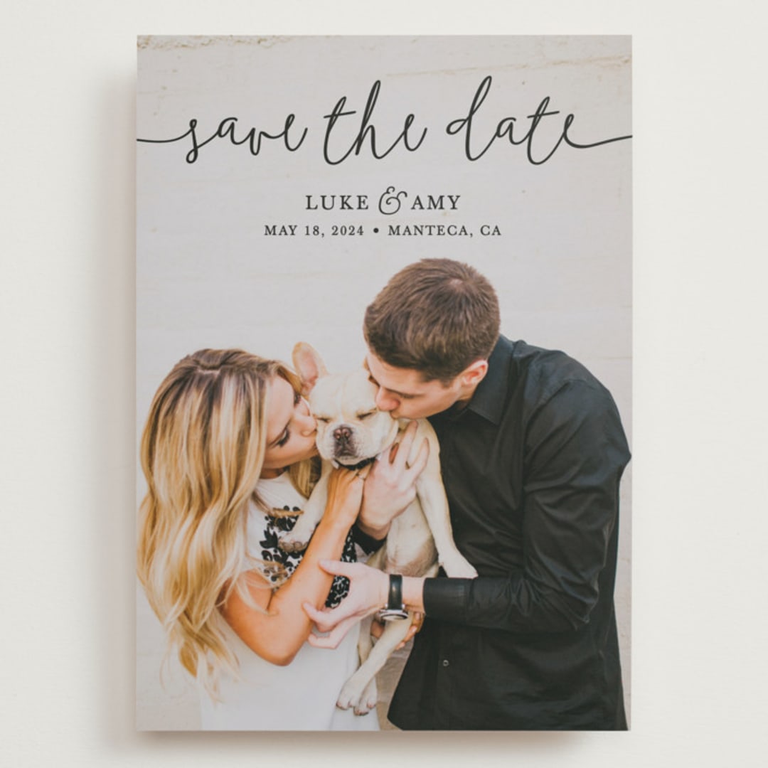 "Pretty Love" - Save the Dates in Onyx by Christine Taylor - Front