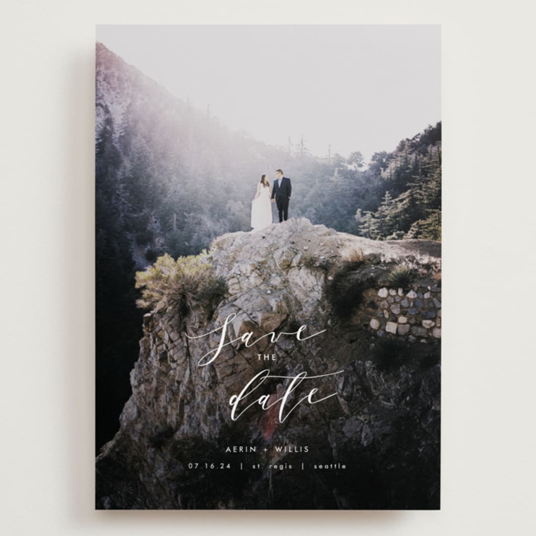 "Ever After" - Save the Dates in Cotton by AK Graphics - Front