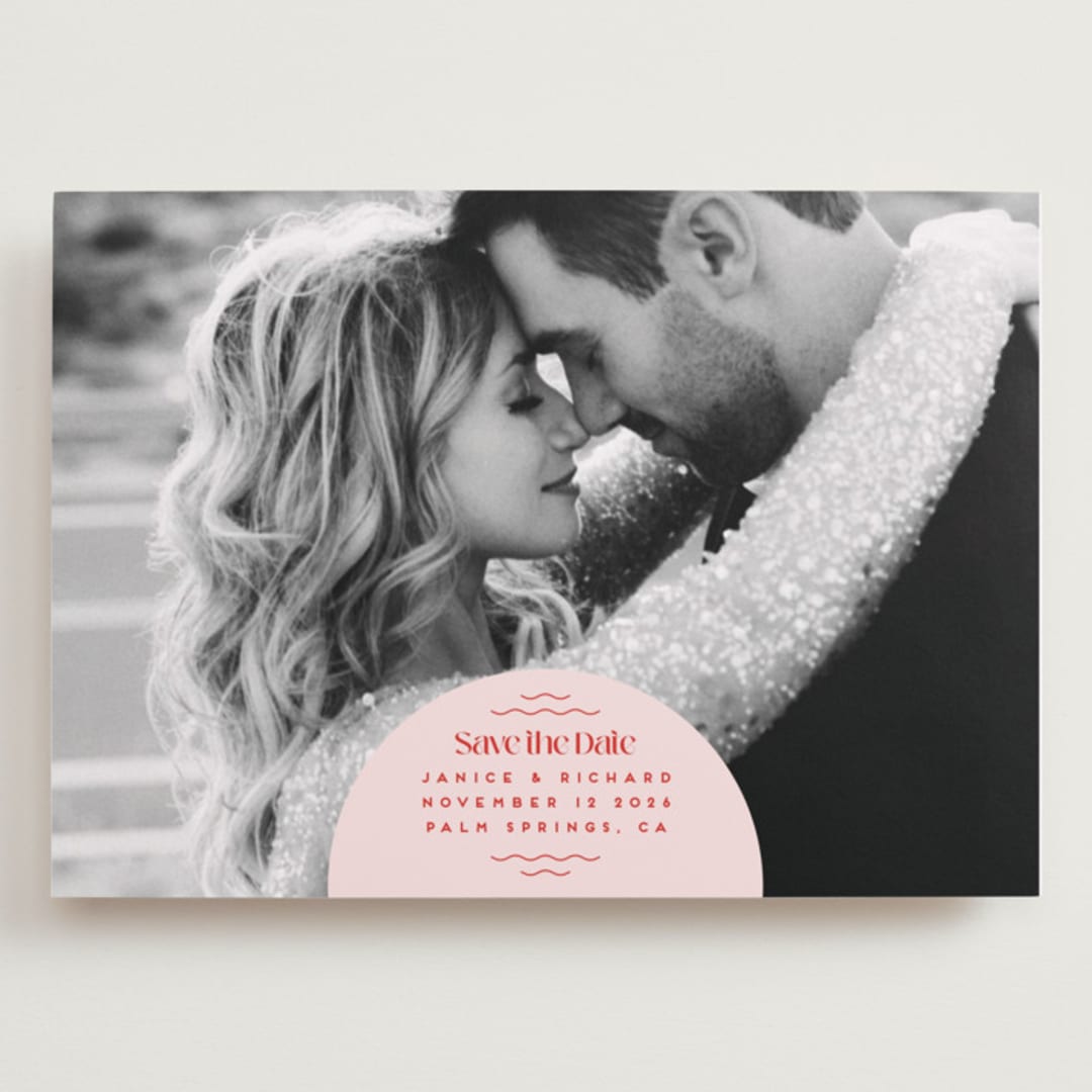"News!" - Save the Dates in Strawberry by Claudia Orengo - Front