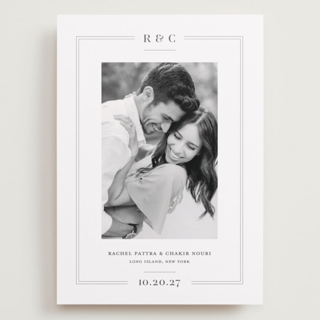 "Alcott" - Save the Dates in Mocha by Meagan Christensen - Front