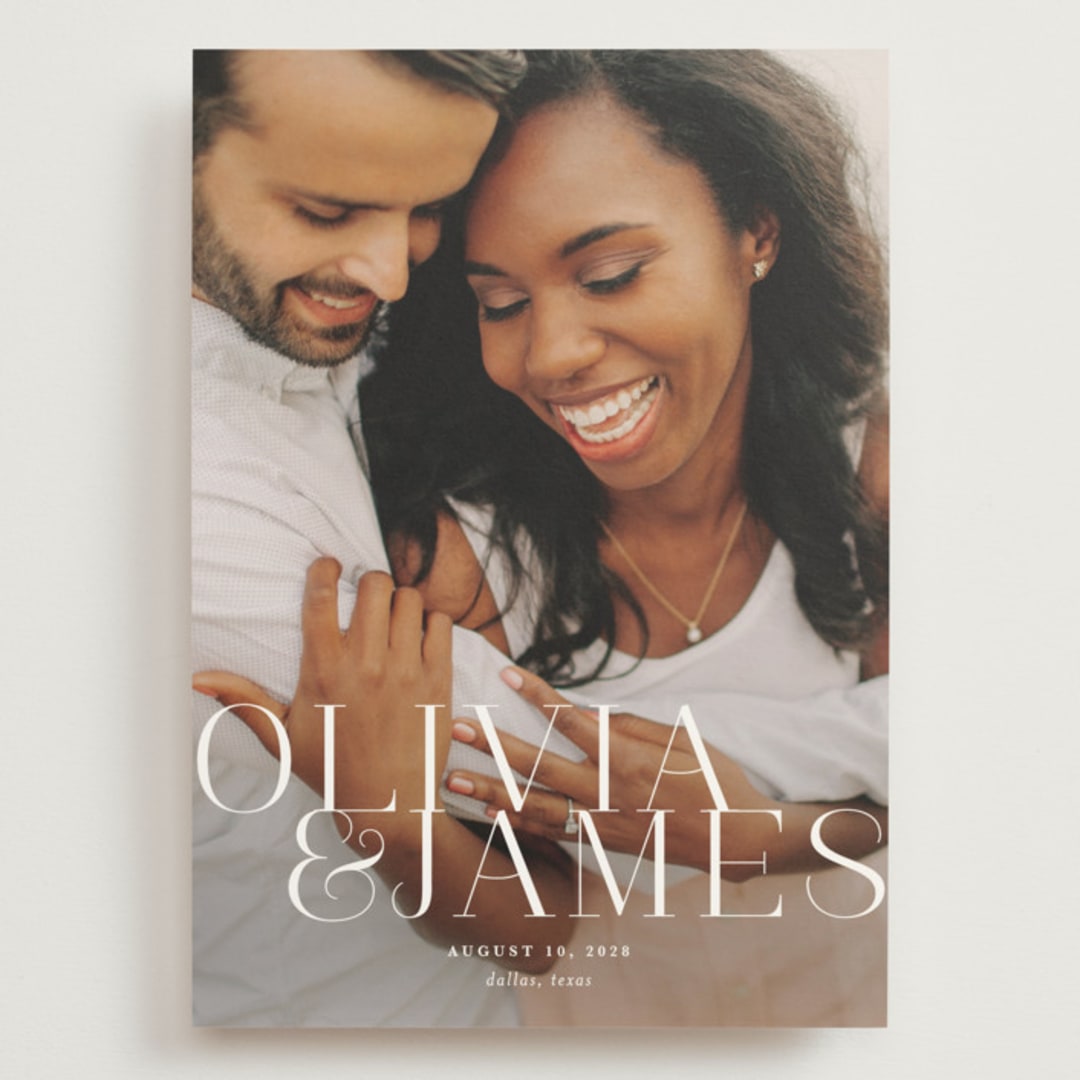 "This Couple" - Save the Dates in Pearl by Lauren Chism - Front