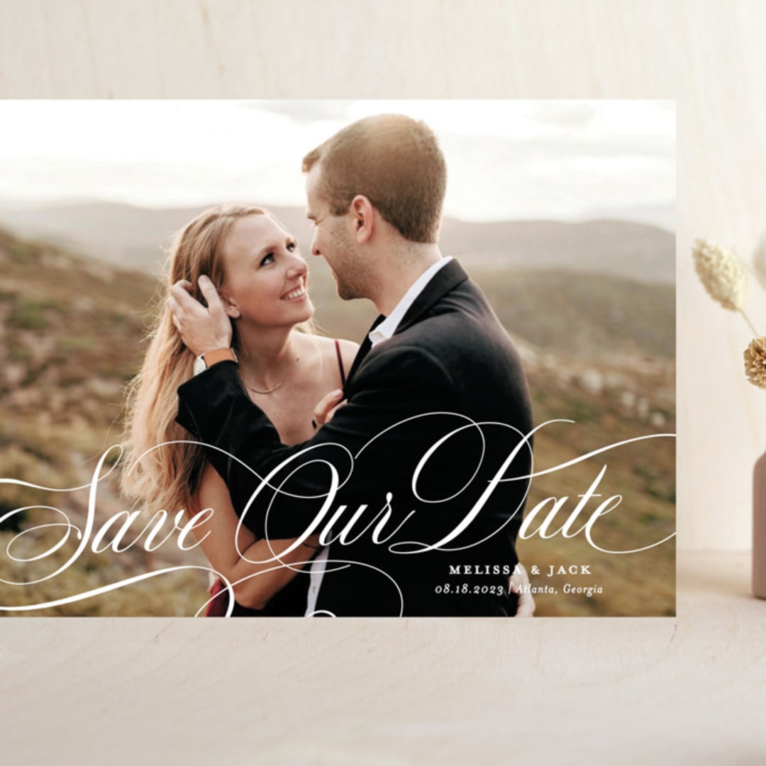 "Resplendent" - Save the Dates in Vanilla by Sarah Brown - Front