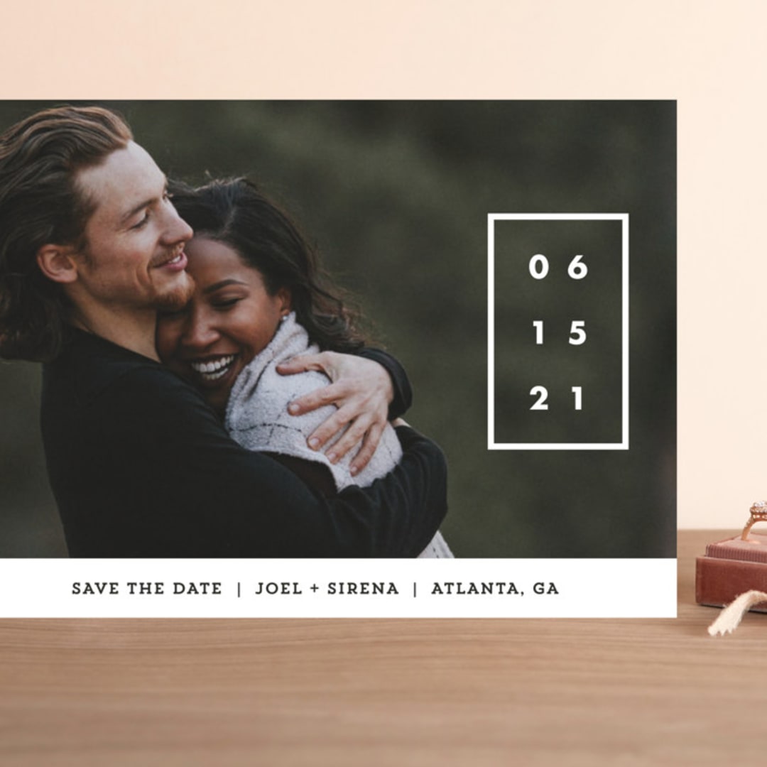 "Cherished Date" - Save the Dates in Pearl by Chryssi Tsoupanarias - Front