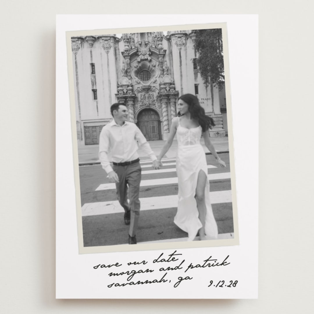 "Venecia" - Save the Dates in Ivory by Maja Cunningham - Front