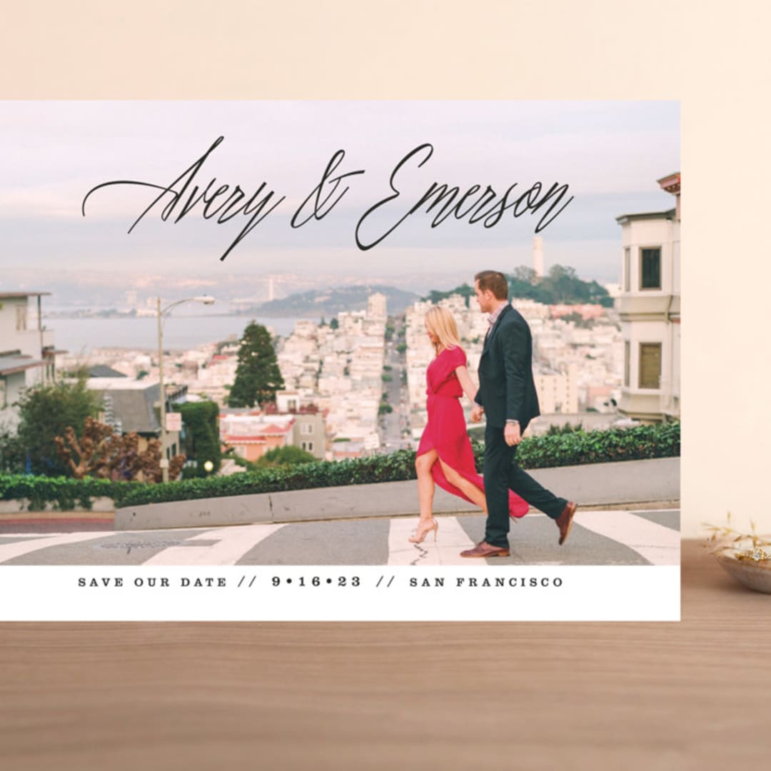 "No Nonsense" - Save the Dates in Lily by Ashley Rosenbaum - Front
