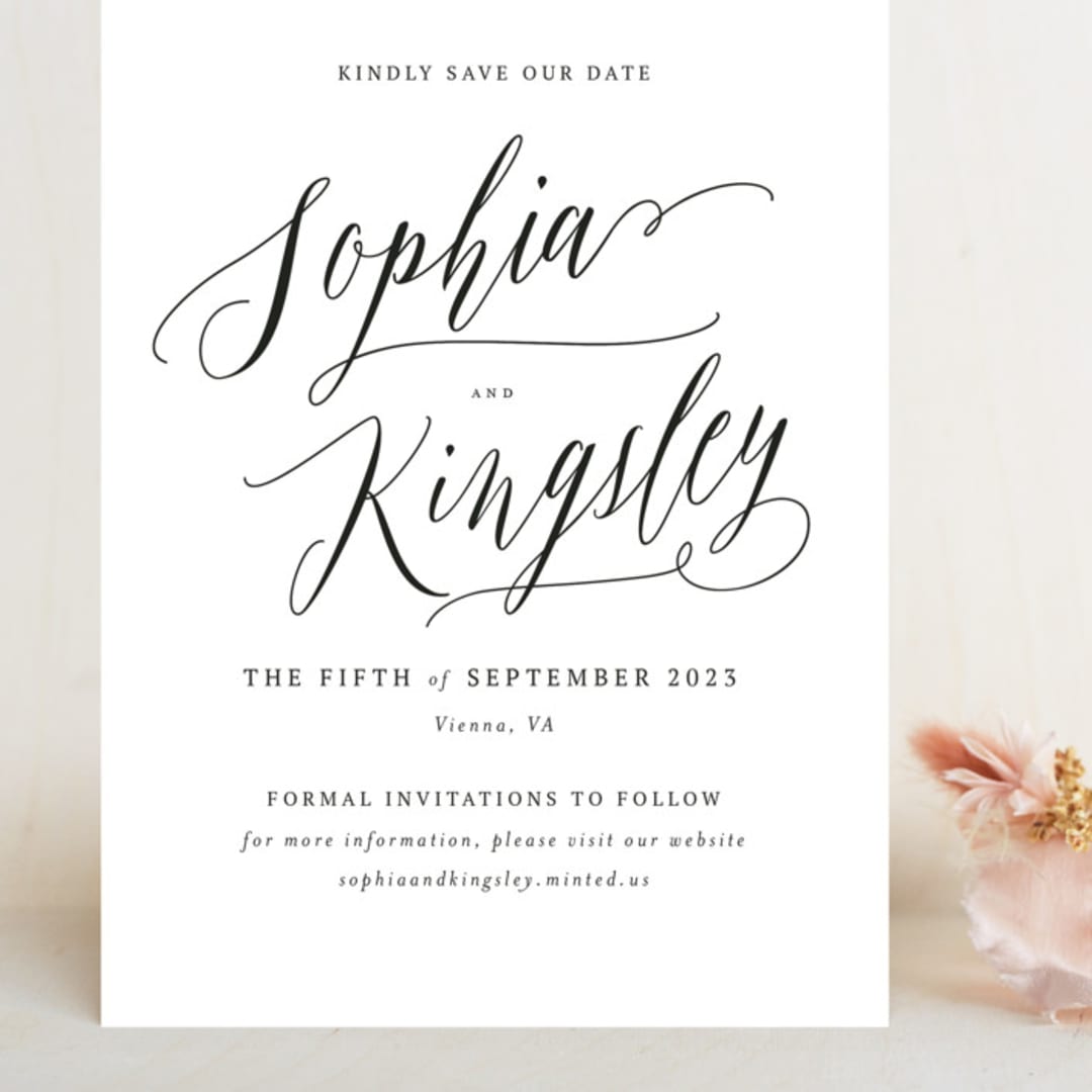 "Nothing Compares To You" - Save the Dates in Cream by Design Lotus - Front