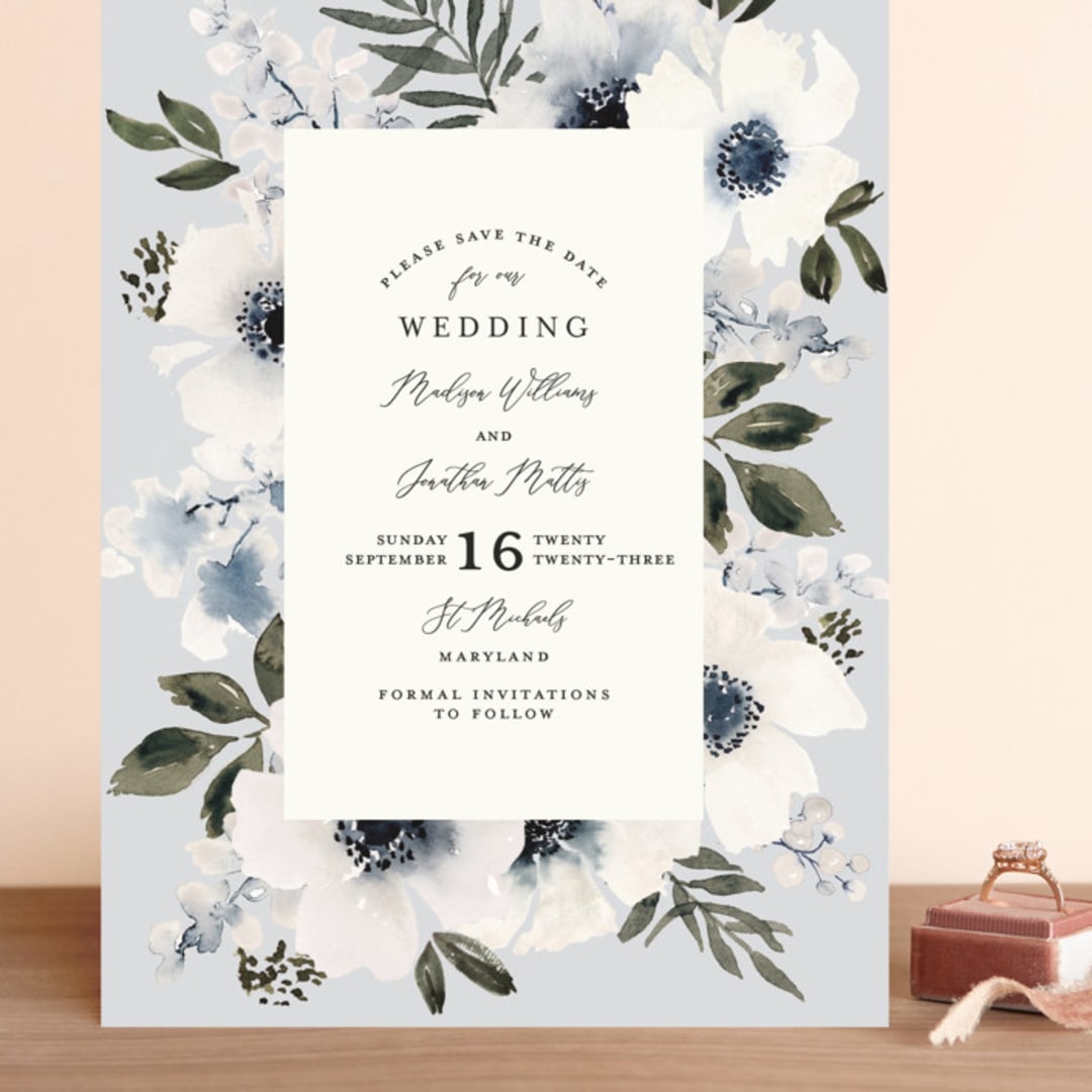 "Nantucket Romance" - Save the Dates in Marine by Chris Griffith - Front