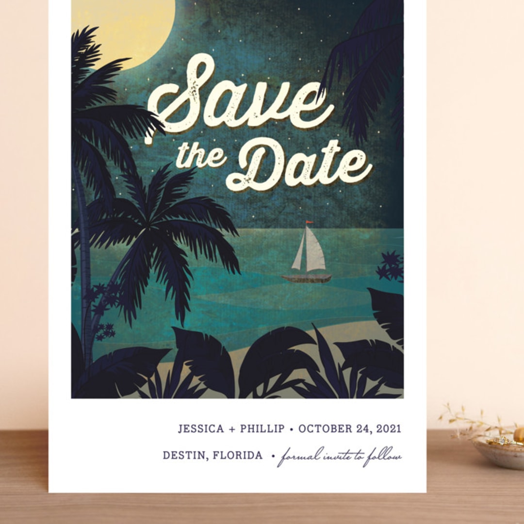 "At Dusk" - Save the Dates in Bark by Rebecca Bowen - Front