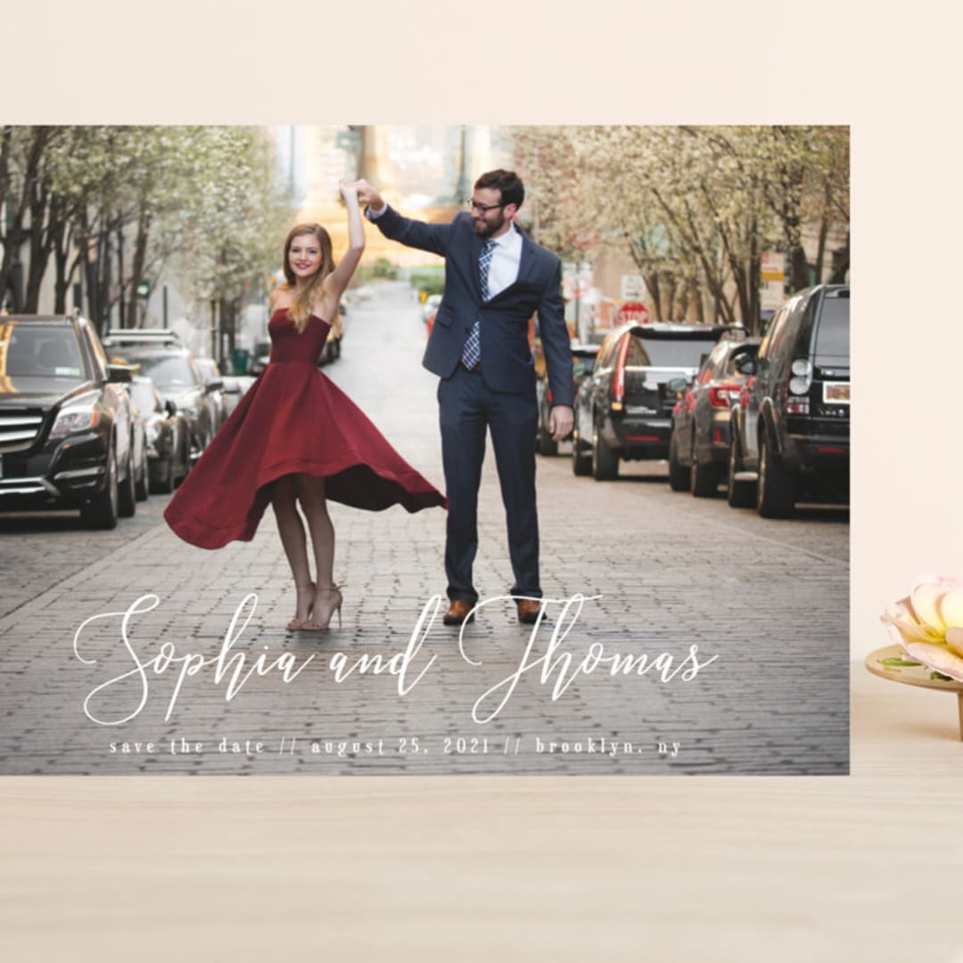 "Love in the Air" - Save the Dates in Cloud by Orasie - Front