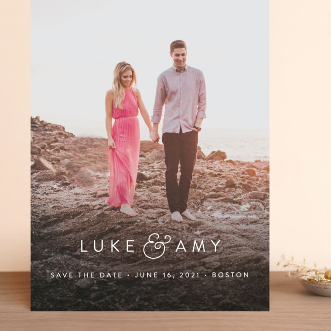 "Genteel" - Save the Dates in Mist by Sarah Curry - Front