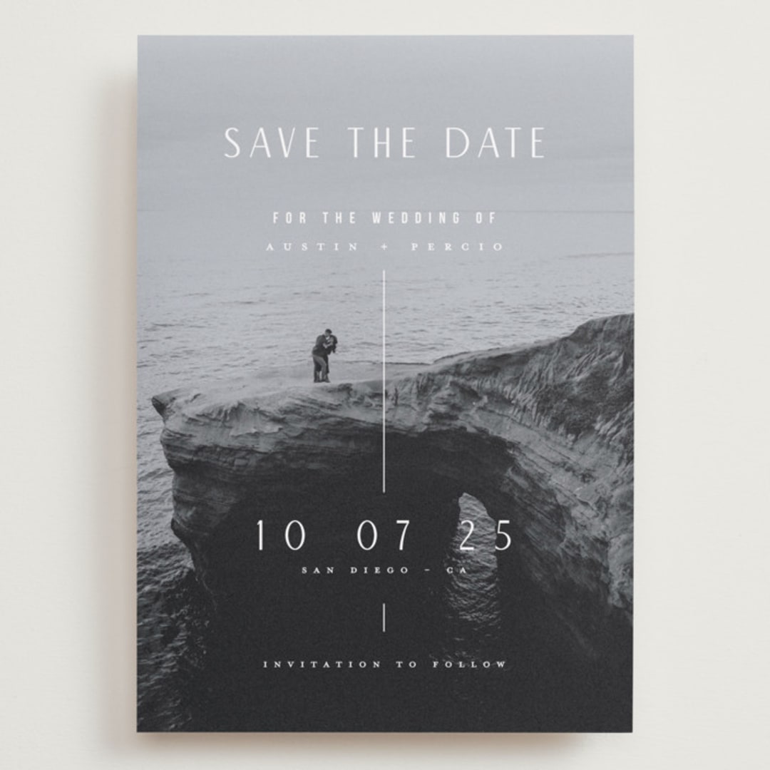 "The Beginning" - Save the Dates in Pearl by Pati Cascino - Front