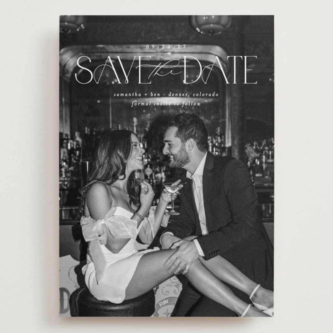 "Elegant Fete" - Save the Dates in Pearl by Brooke Chandler - Front