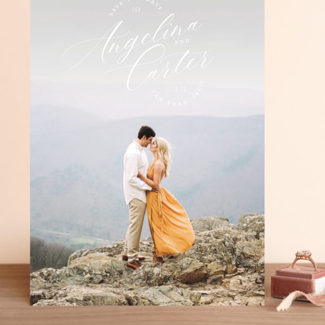 "Classic Curves" - Save the Dates in Ivory by Ellis - Front