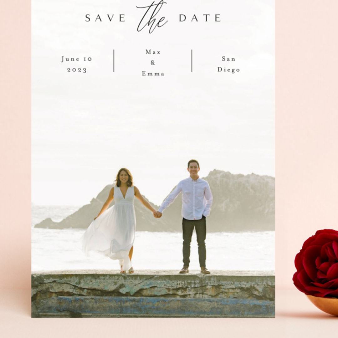 "the announcement" - Save the Dates in Onyx by Kasia Labocki - Front