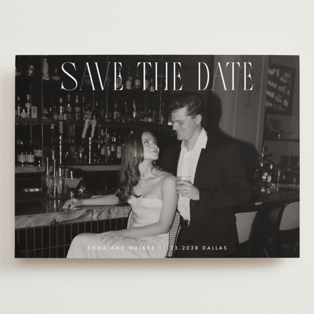 "classic timeless" - Save the Dates in Snow by Maja Cunningham - Front