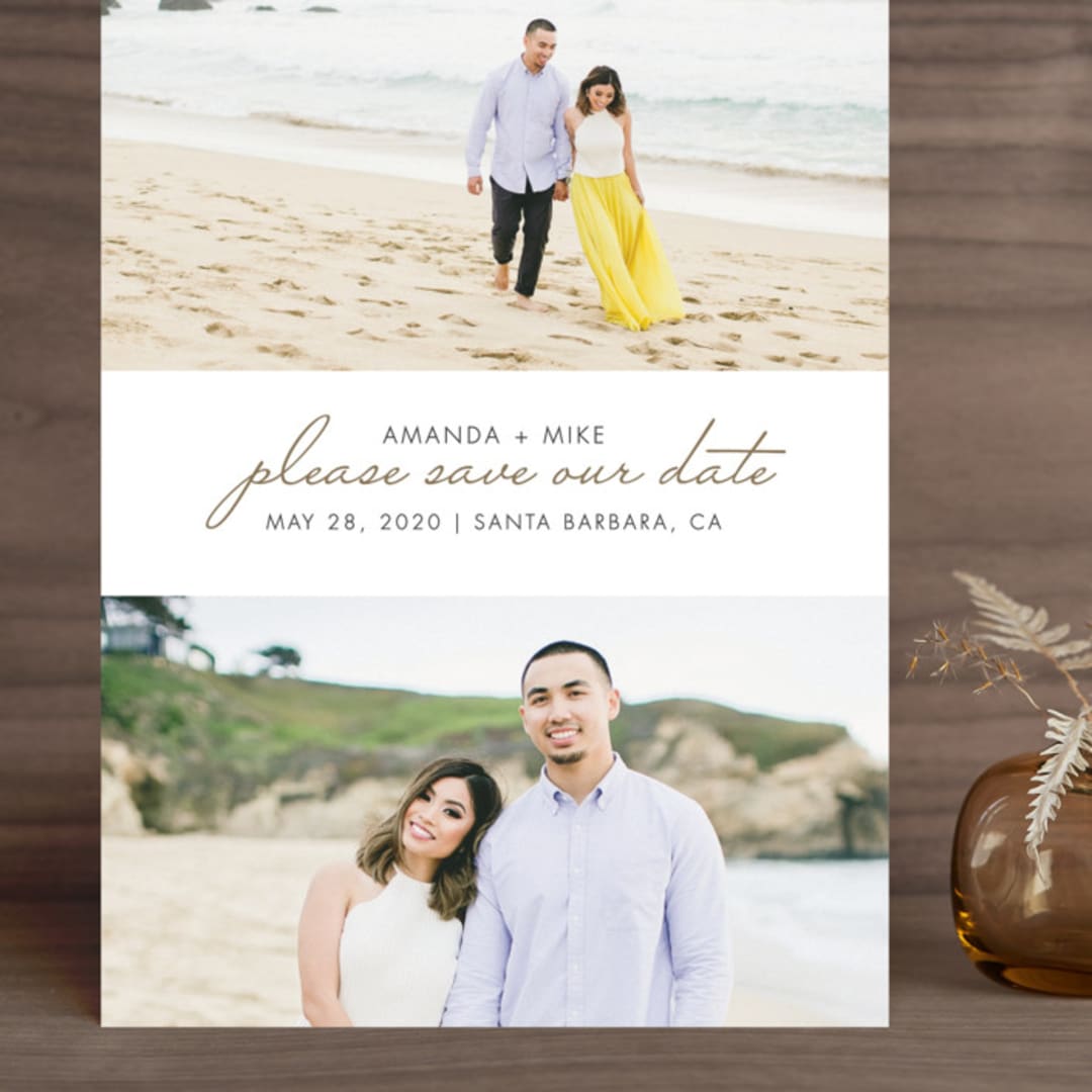 "Gilded Landscapes" - Save the Dates in Copper by Ellis - Front
