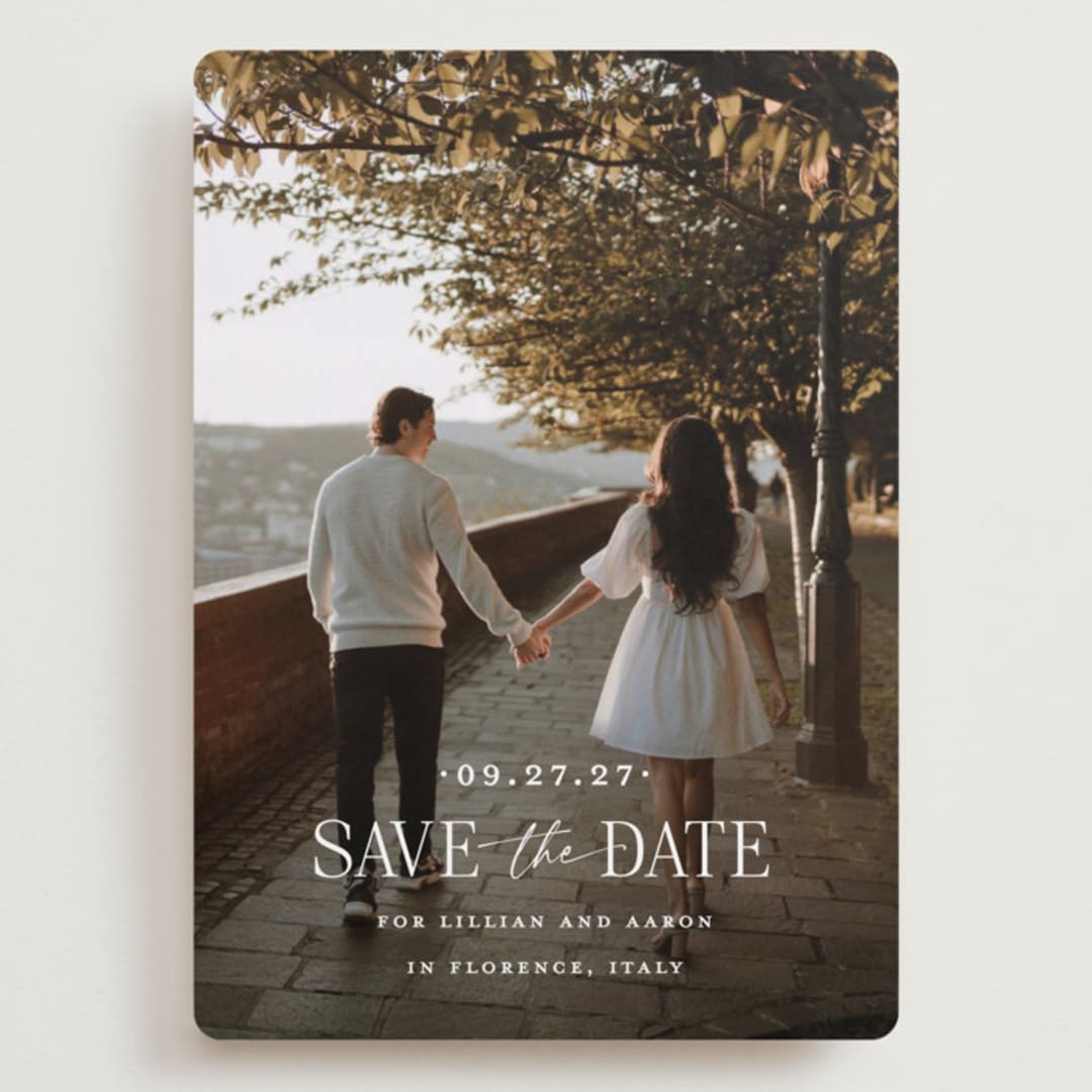 "Together Forever" - Save the Dates in Powder by Carolyn MacLaren - Front