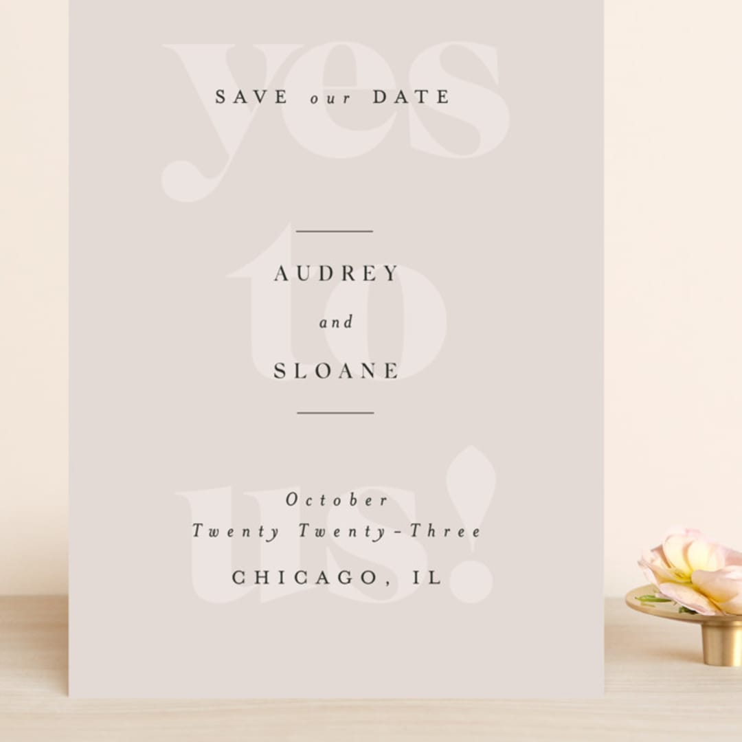 "Bold Beauty" - Save the Dates in Fog by Nazia Hyder - Front