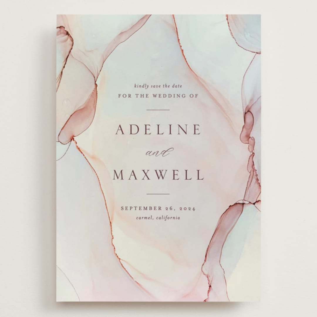 "opalescent" - Save the Dates in Opal by Erin Deegan - Front