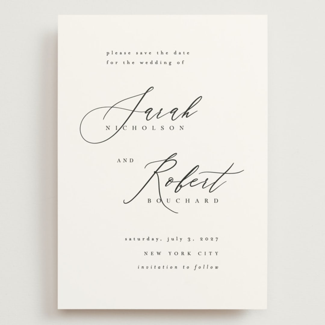 "Corison" - Save the Dates in Classic by Kelly Schmidt - Front