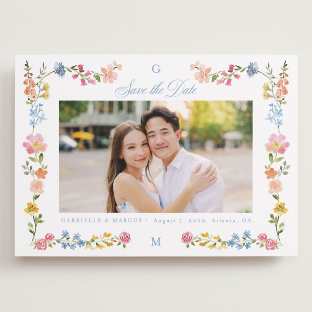 "Everlasting Romance" - Save the Dates in Meadow by Petra Kern - Front