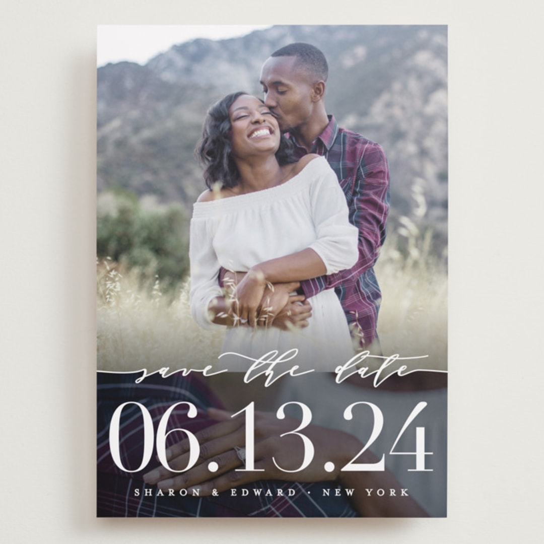 "Geo Lovely" - Save the Dates in Onyx by heythird - Front