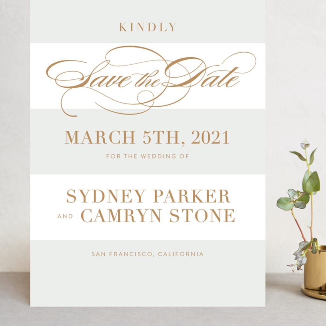 "Fashion District" - Save the Dates in Marble by Jill Means - Front