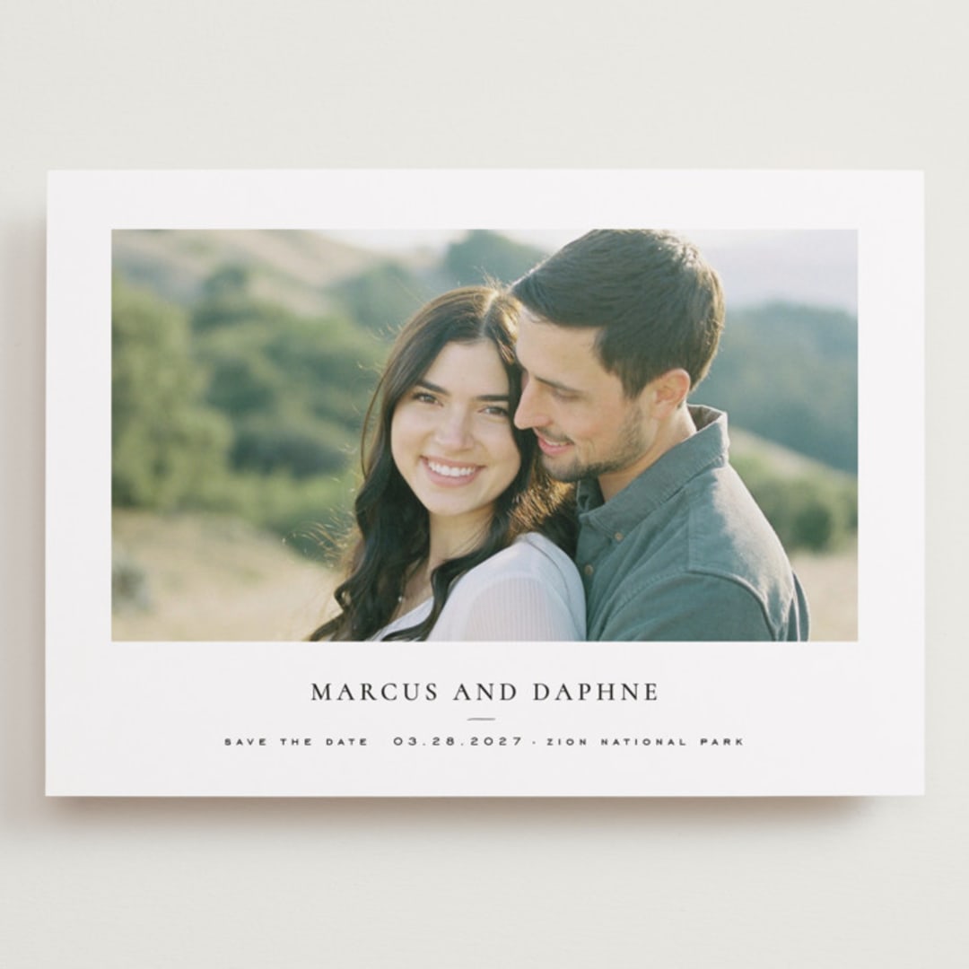 "Daisies" - Save the Dates in Ink by Wildfield Paper Co - Front