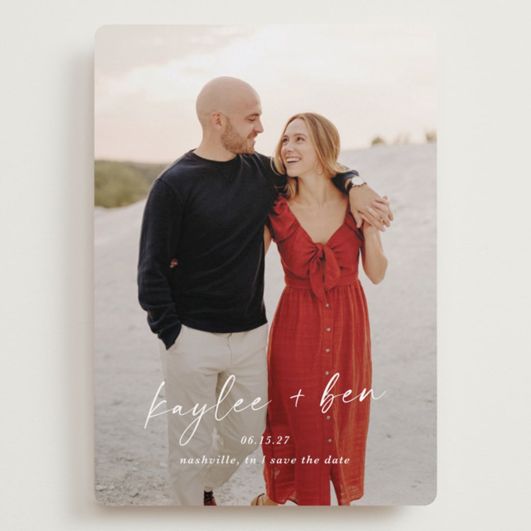 "Lovely" - Save the Dates in Snow by Sarah Curry - Front