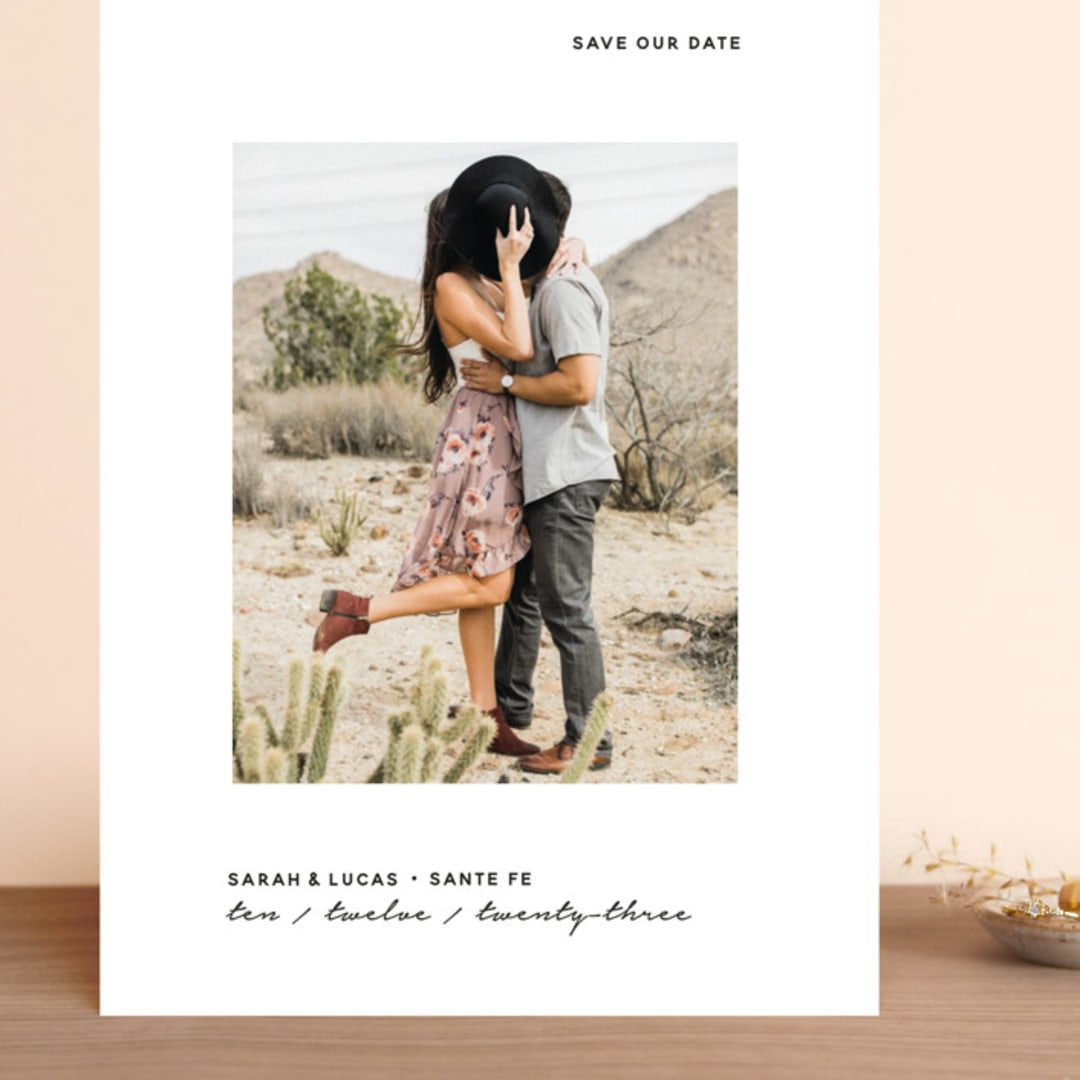 "Modern Mood" - Save the Dates in Snow by Susan Brown - Front