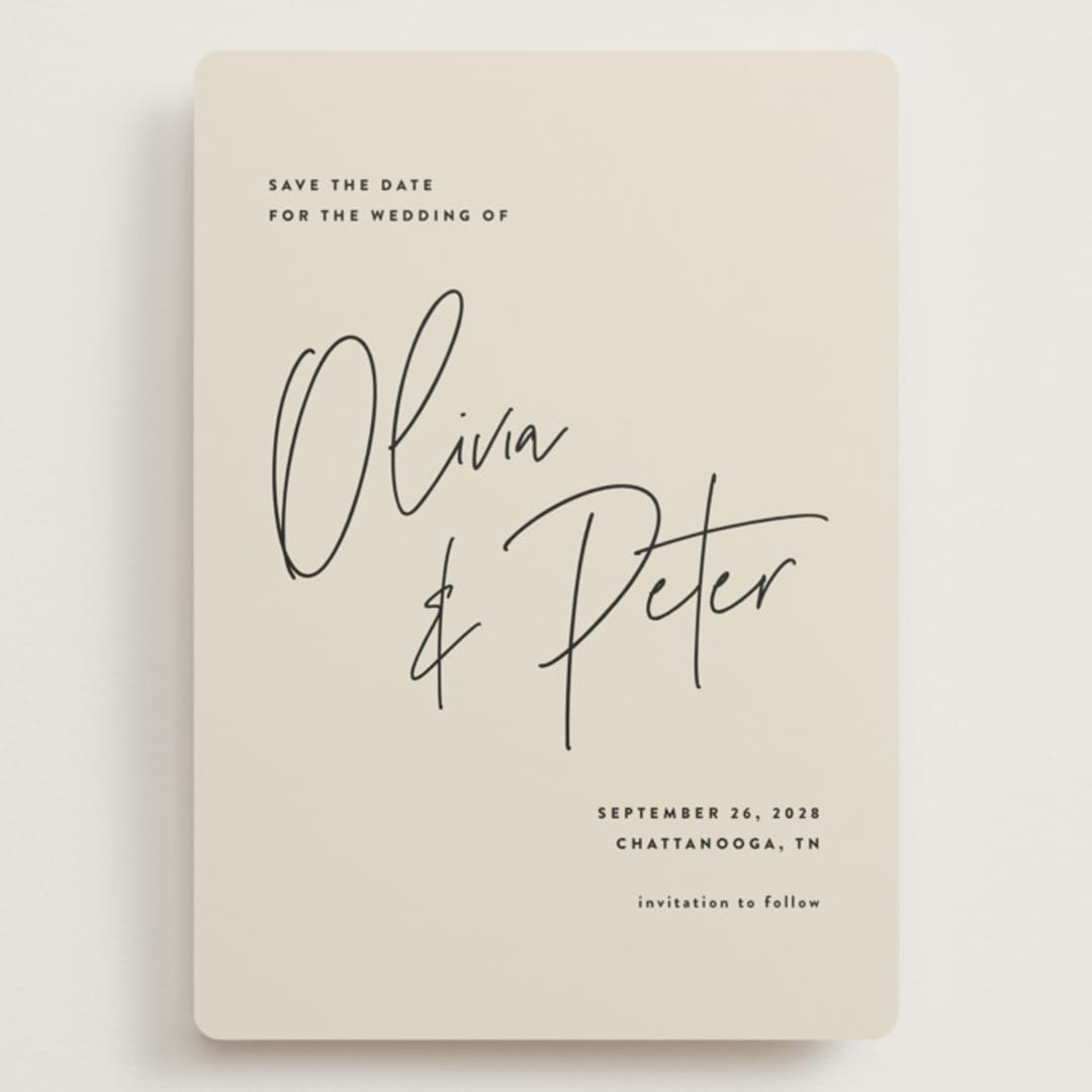 "Signed" - Save the Dates in Champagne by JoAnn Jinks - Front