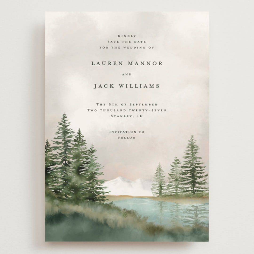 "montagna" - Save the Dates in Forest by Petra Kern - Front