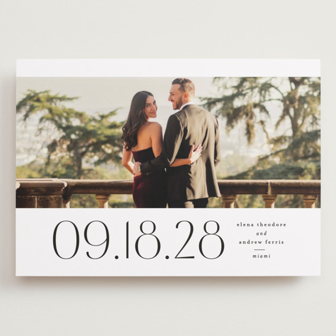 "Heights" - Save the Dates in Tux by Lea Delaveris - Front