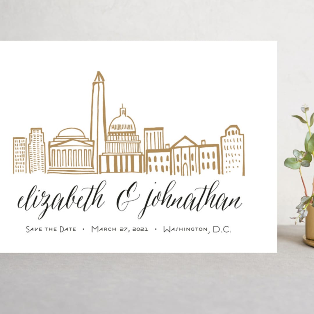 "Skyline - Washington DC" - Save the Dates in Gold Coast by Abby Munn - Front