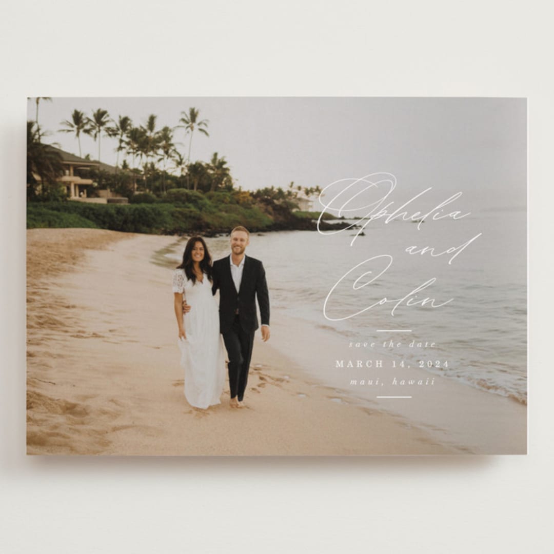 "Paradise Found" - Save the Dates in Cloud by Ashlee Townsend - Front