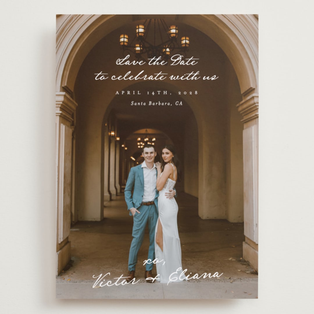 "Celebration XO" - Save the Dates in Ivory by Alethea and Ruth - Front