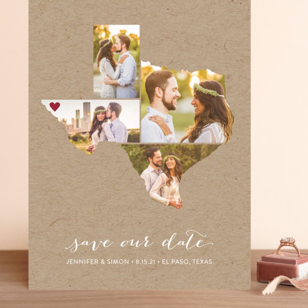 "Texas Love Location" - Save the Dates in Kraft by Heather Buchma - Front