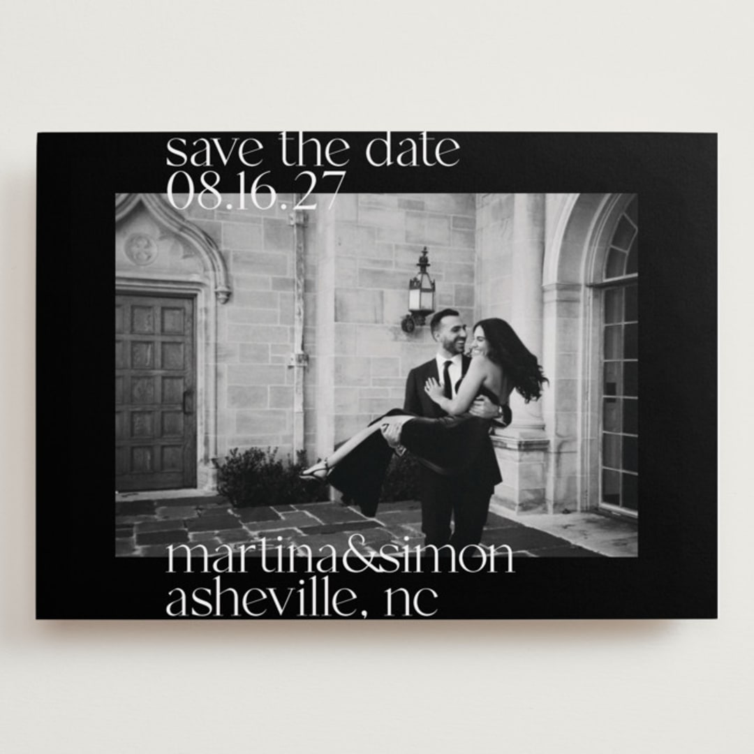 "baci di dama" - Save the Dates in Onyx by chocomocacino - Front