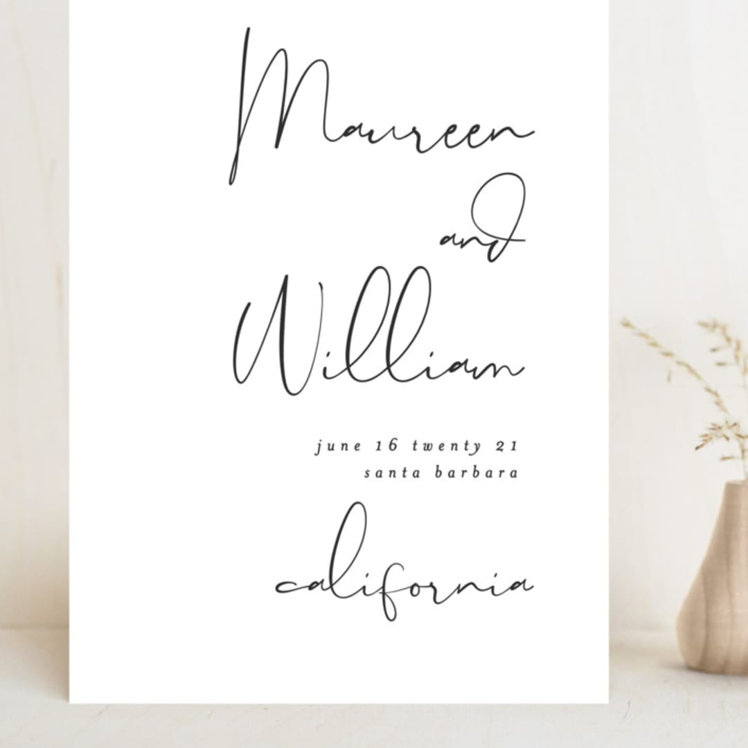 "A few words" - Save the Dates in Cotton by Susan Brown - Front