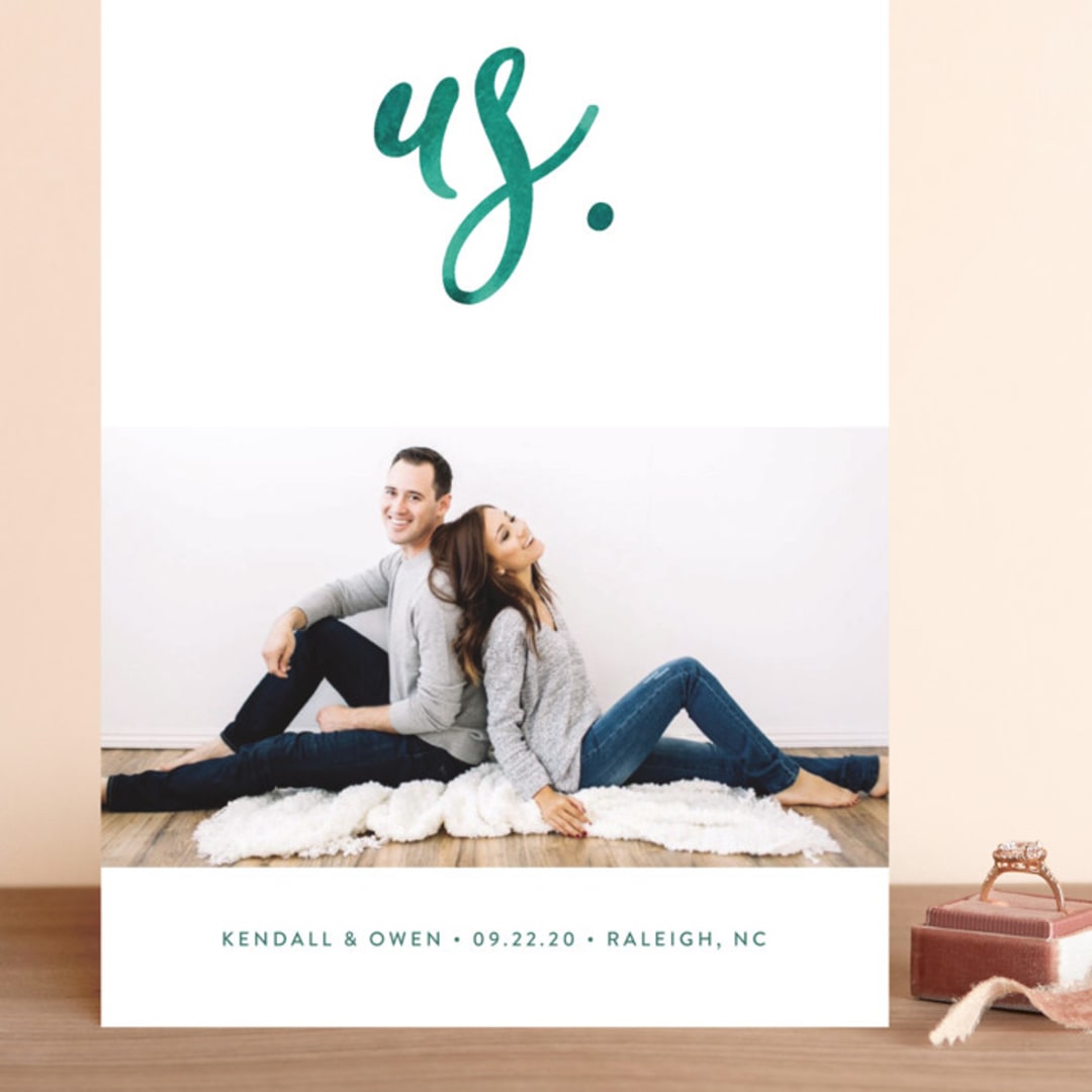 "Simply Us" - Save the Dates in Forest by Jessica Maslyn - Front