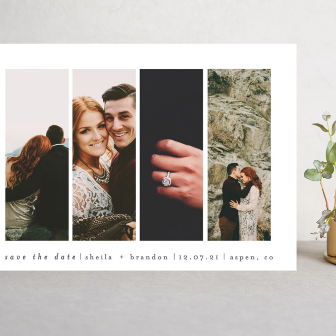 "Special Snapshots" - Save the Dates in Charcoal by Bethan - Front